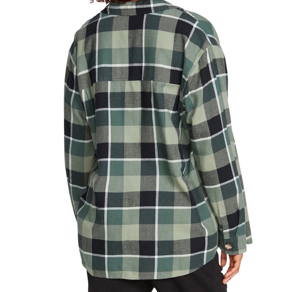 Volcom Oversize Me Cotton Plaid Shirt - M - Picture 3 of 7